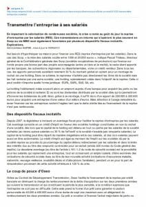 transmission d'entreprises en Belgique