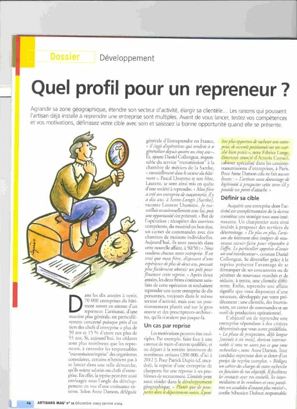 On parle de nous, transmission d'entreprises en Belgique