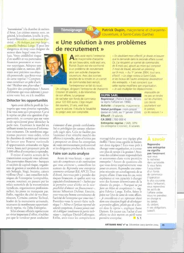 transmission d'entreprises en Belgique
