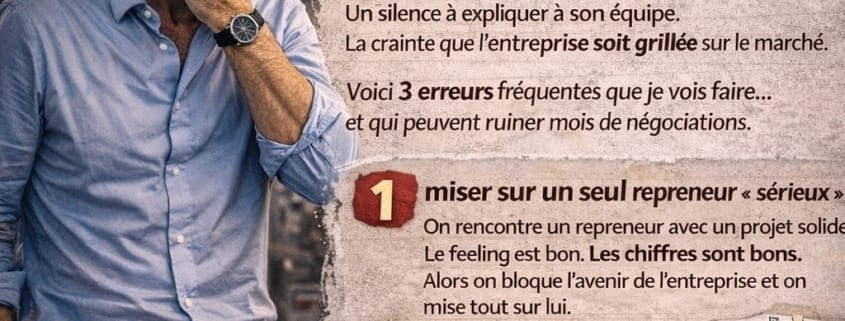 3 erreurs qui font perdre des centaines de milliers d’euros au moment de céder sa boîte, transmission d'entreprise Belgique